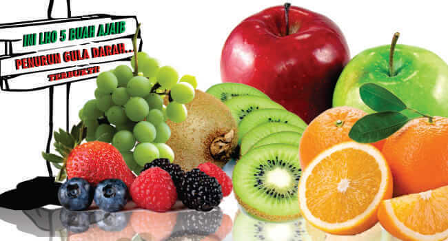 Lapan buah-buahan rendah gula